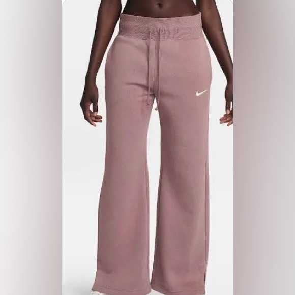SET: Nike Womens Mauve Phoenix Wide Leg Pants and Sportwear Tee Matching size sm - Picture 5 of 6